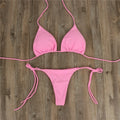 Women Thong Bikini Set Side Tie Sexy Swimsuit Bandage Style Swimwear