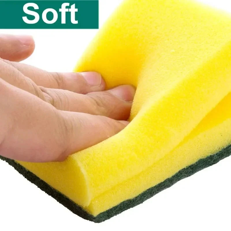 Double sided magic sponge for motorcycles, pots, and kitchens -