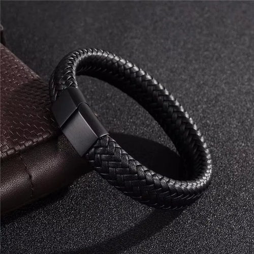1PC Men's and Women's Fashion Trend Leather Weaving Rope Bracelet