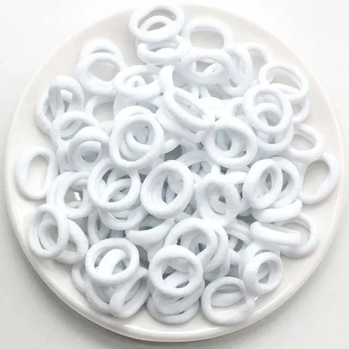 200PCS Women Girls Colorful Nylon Elastic Hair Bands Ponytail Hold