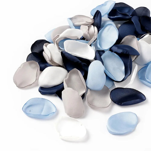 100pcs Mixed Blue Silk Satin Rose Petals Home Decor Vanlentine's Day