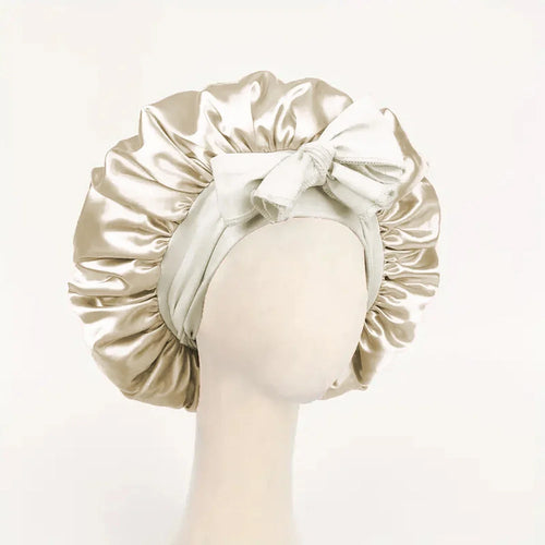 Satin Silk Hair Bonnet | Adjustable Tie Band | Sleep Bonnet for Women