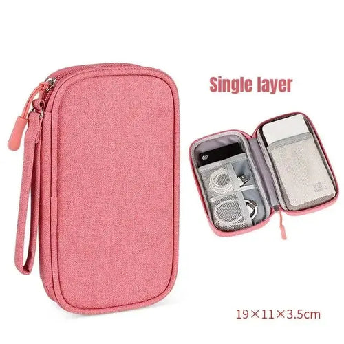 1Pc NEW Travel Organizer Bag Cable Storage Organizers Pouch Carry Case