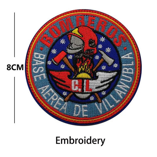 Infrared Reflective Patch Spanish Flag,Burgundy Cross Emblem Applique