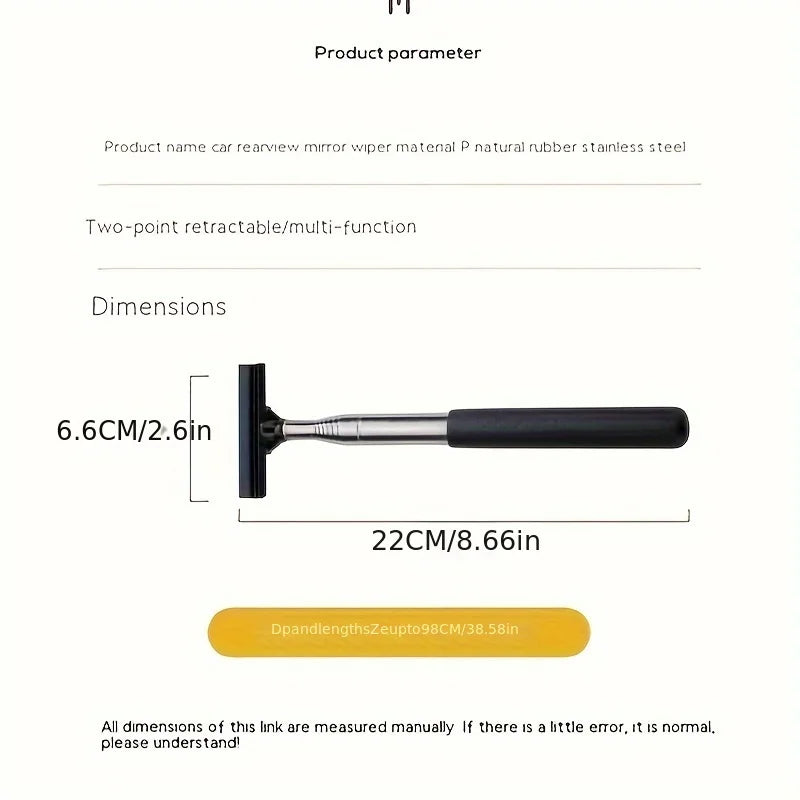 1pc car rearview mirror wiper telescopic car rearview mirror wiper