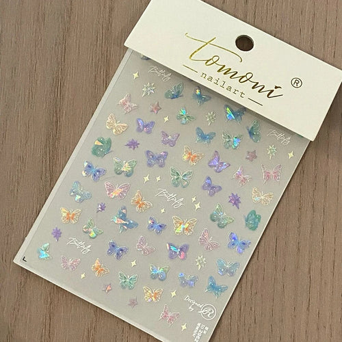 1/5sheets Colorful Butterfly Fairy Stickers Fashion Butterfly Wing