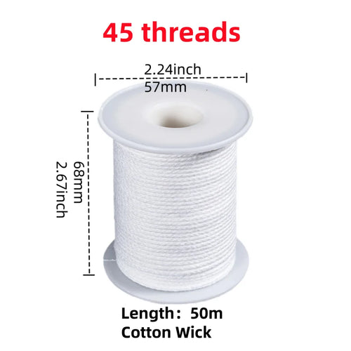 100Pcs Candle Holder 61m Cotton Candle Wick Smokeless Aromatherapy