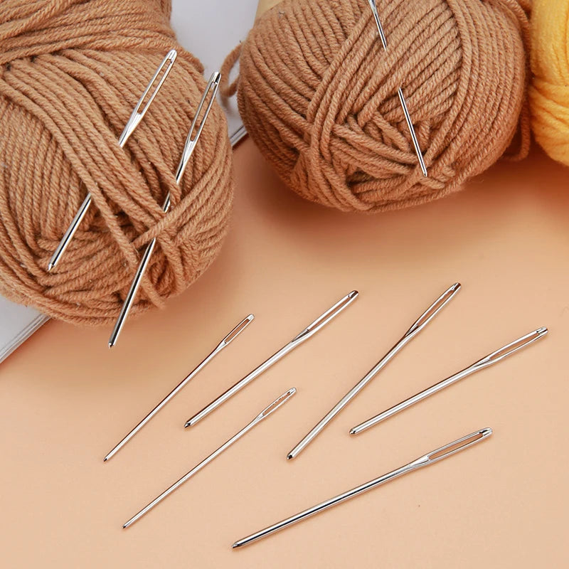 9 PCS Large Eye Blunt Sewing Needles Cross Stitch Knitting Needle