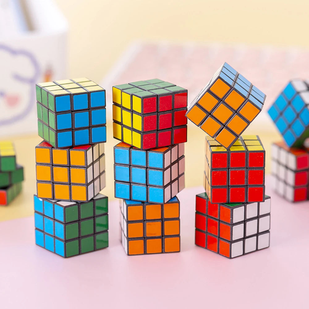 12Pcs Mini 3cm Magic Cube Children Educational Toys Kindergarten Prize