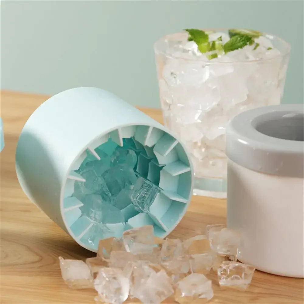 Silicone Ice Cube Mold Round Ice Bucket Summer Homemade DIY