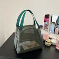 New Large Capacity Mesh Bag with handle Travel Toiltery Makeup Bag
