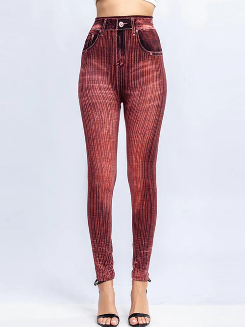 CUHAKCI Sexy Gym Leggins High Waist Elastic Butterfly Pritned Pencil