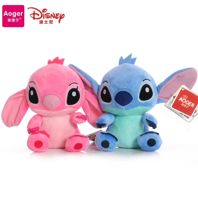 DISNEY Lilo & Stitch Plush Toys Pink Lilo Blue Stitch Stuffed Plush