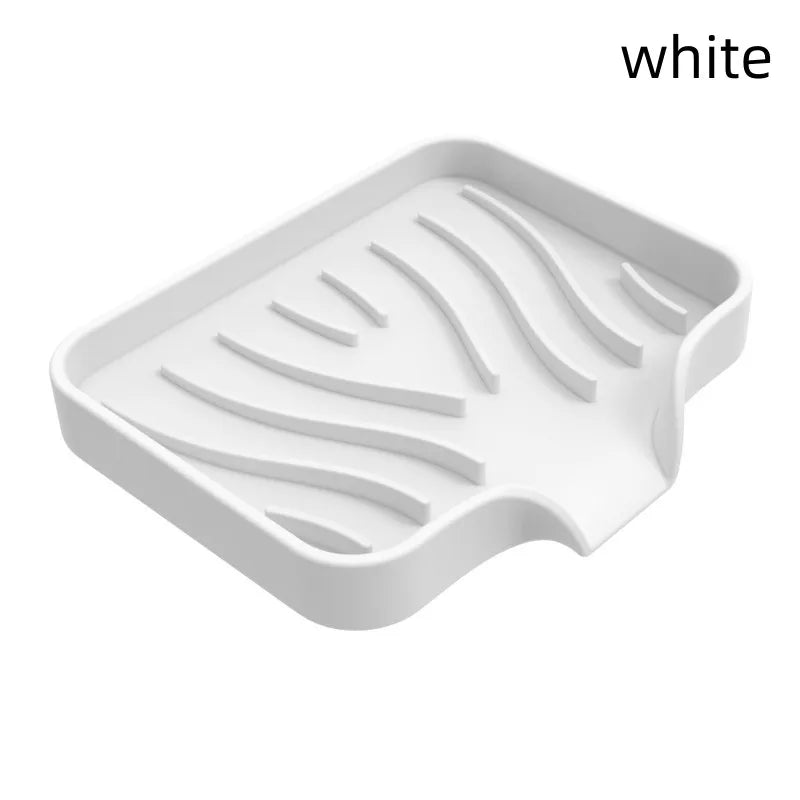 Silicone Soap Box Japanese Bathroom Draining Rack Hole-free Soap Box