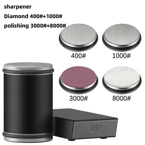 New Rolling Knife Sharpener Double Sided Diamond Sharpening Stone