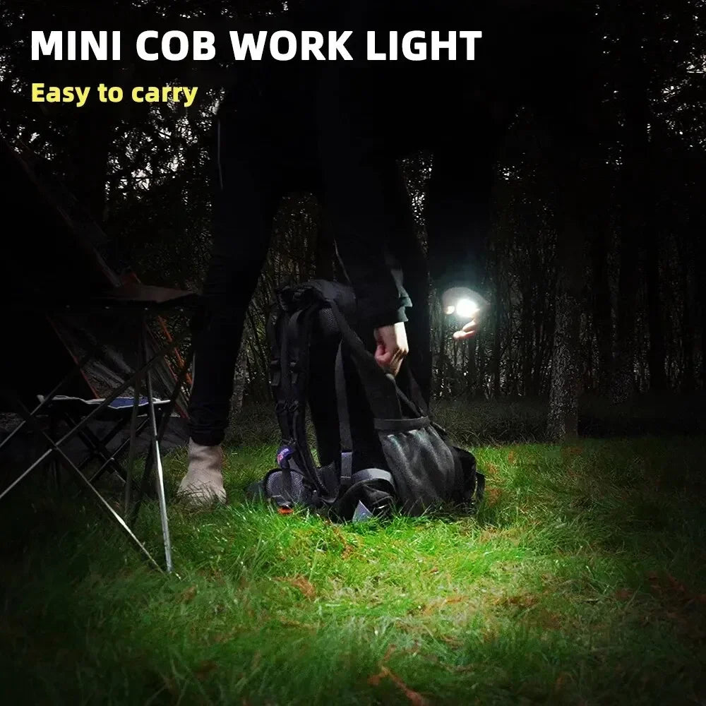Super Bright MINI COB Keychain Flashlight Charging Lamp Camping Lights