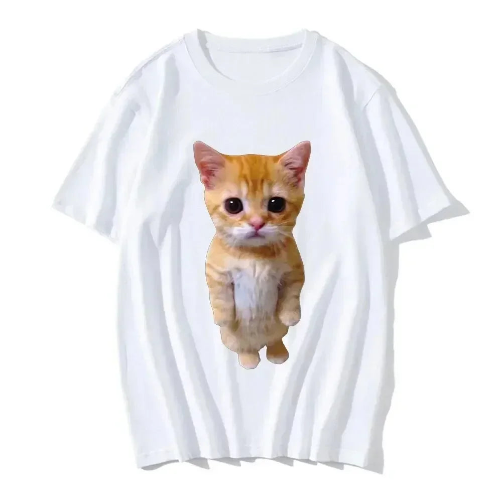 Funny Cat 3D Print Women Casual Oversized T-Shirt Women Men Harajuku T