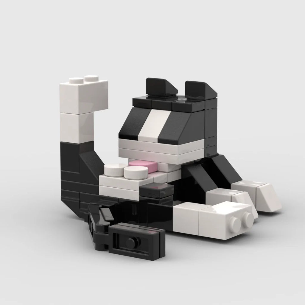 Animal Series 62Pcs MOC Bricks Cat Figires DIY Building Blocks Kids