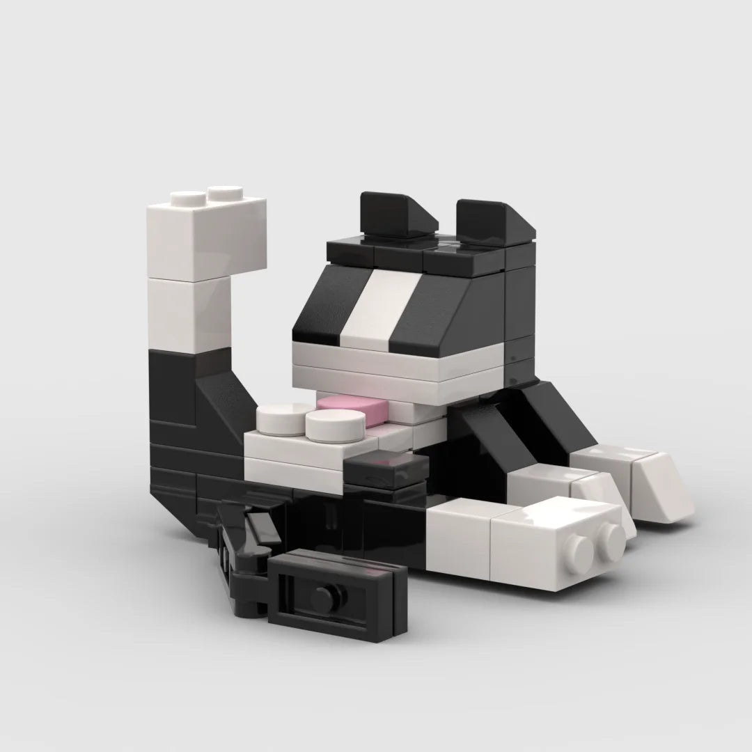 Animal Series 62Pcs MOC Bricks Cat Figires DIY Building Blocks Kids