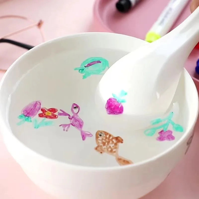 Water Floating Pen Magical Ink Pens With Spoon Floating Color Water