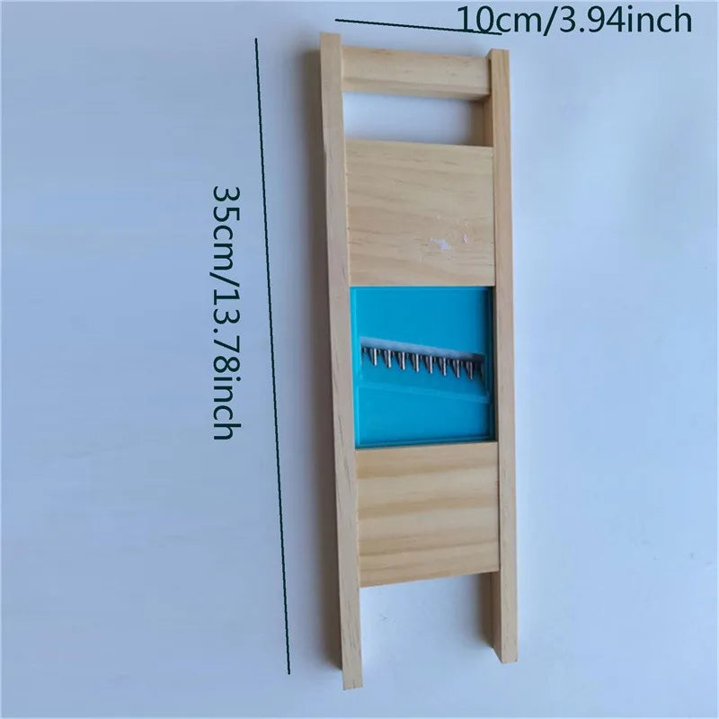 Fries Grid Stainless Potato Grid Steel Potato Kitchen Wooden Home Chip