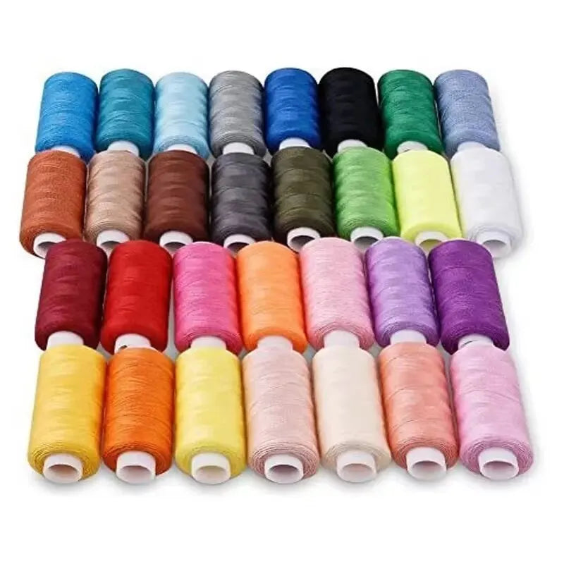 24 Color Sewing Thread 100 Polyester Yarn Sewing Thread Roll Machine