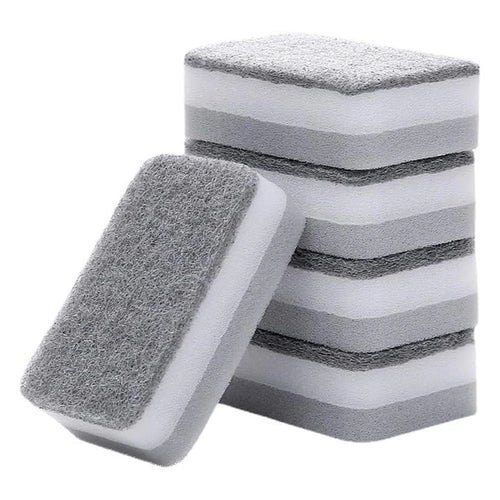 5/10PCS Double-Sided Household Scouring Pad Kitchen Dishwashing Sponge