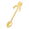 Stainless Steel Coffee Spoon Lovely Cute Cat Shape Teaspoon Dessert