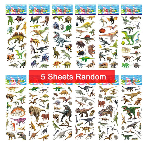 5 Sheets Kids Stickers Puffy Stickers for Children Birthday Christmas