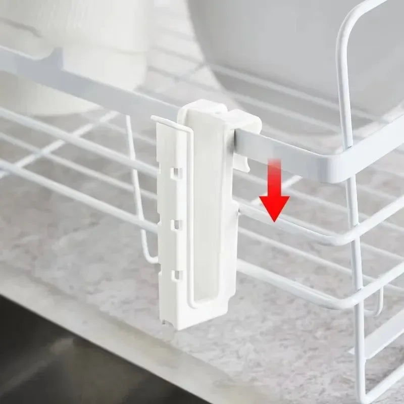 Cup Holder Sink Dish Rack Adjustable Length Plastic Kitchen Organizer