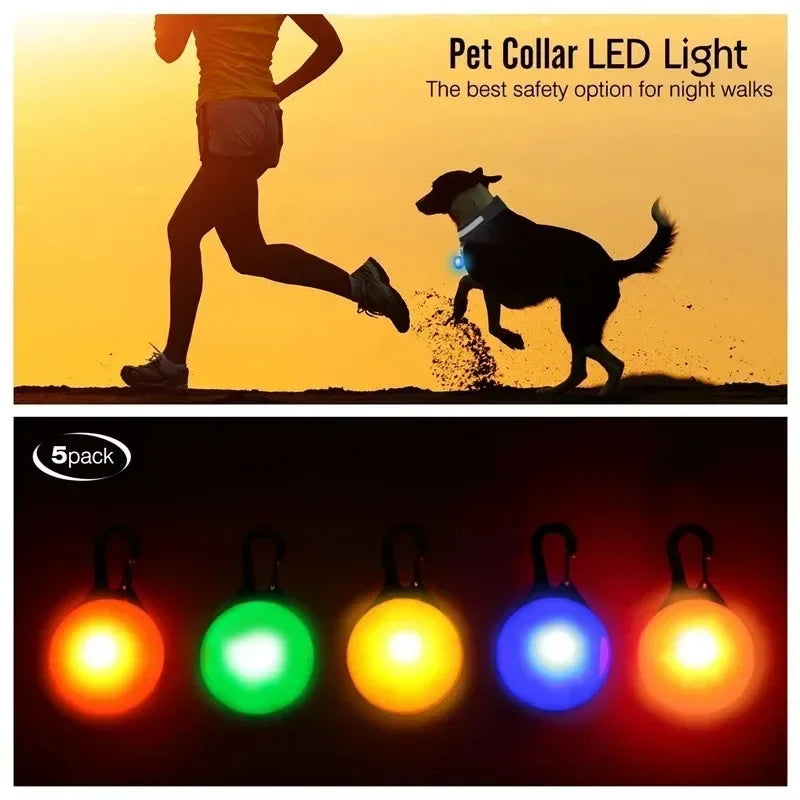 LED Dog Collar Pendant Dog Cat Collar Pet Leads Glow Accessories