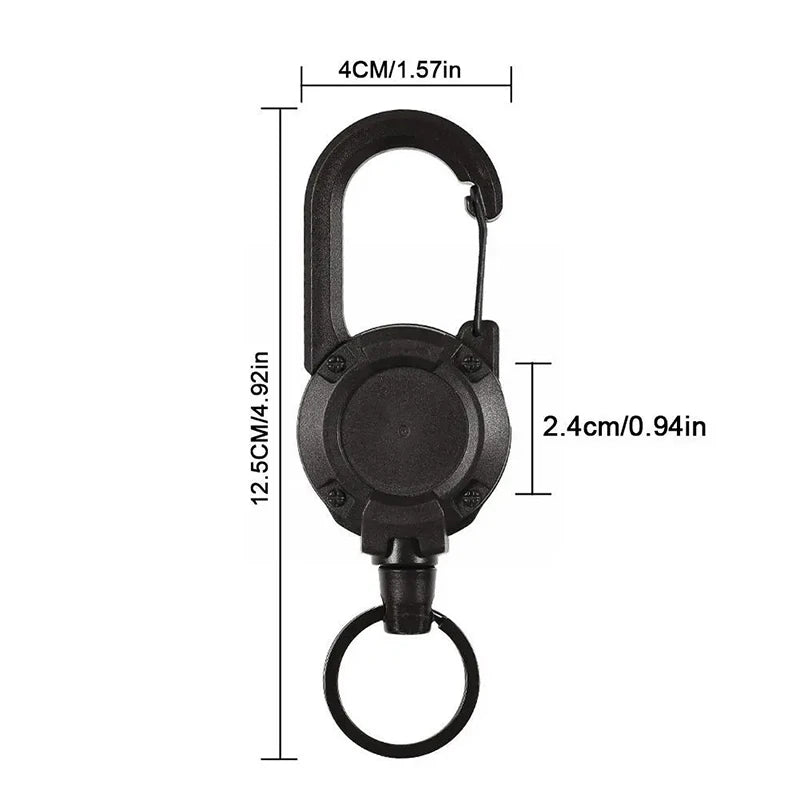 Automatic Retractable Wire Rope Luya Anti-theft Tactical Keychain