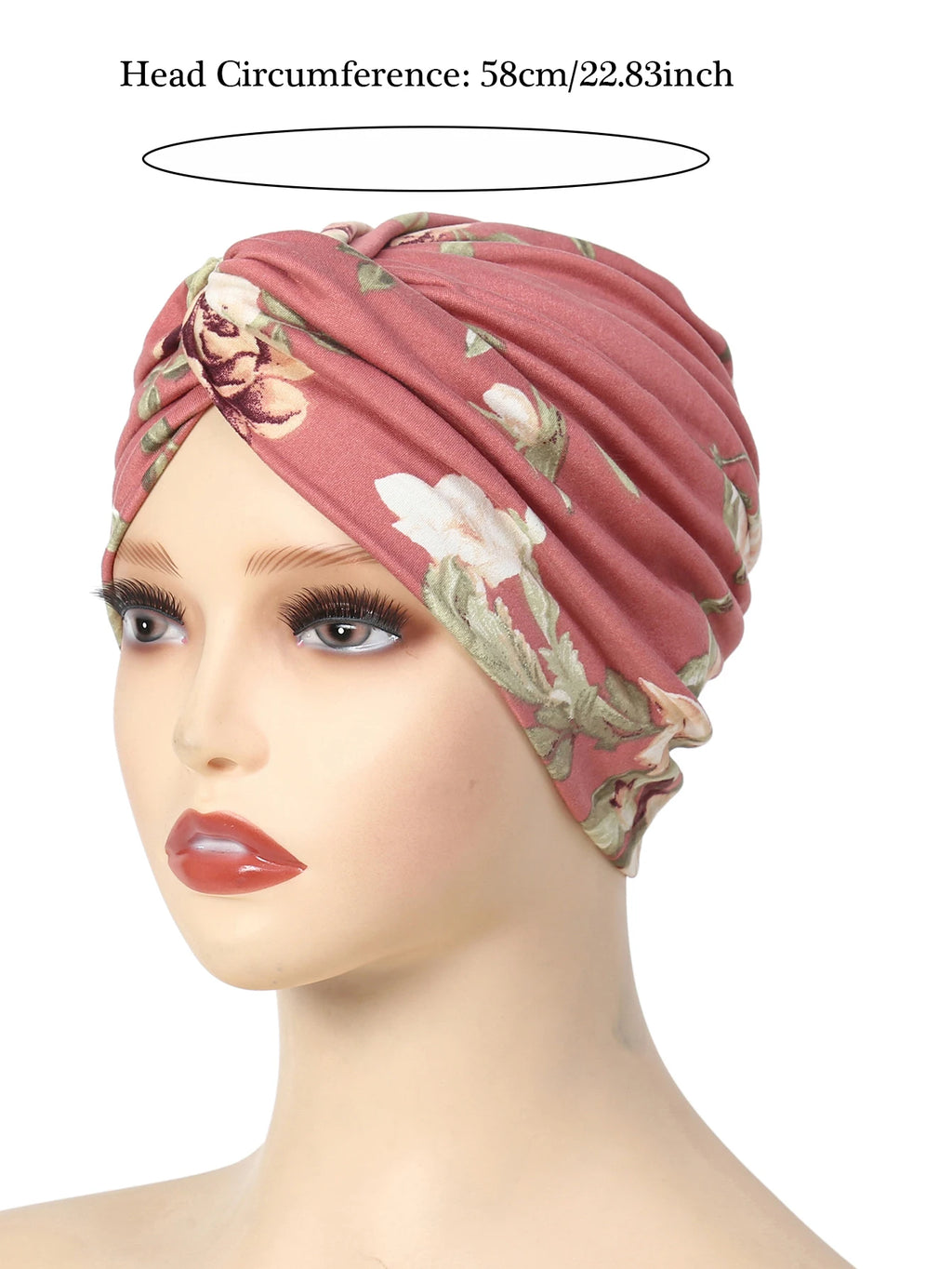 2024 New Leopard Print Women Hijabs Turban Hats Head Wraps Soft