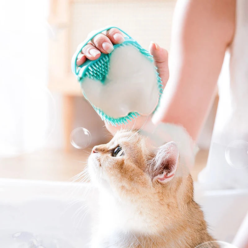 Pet Bathing Brush Soft Silicone Massager Shower Gel Bathing Brush