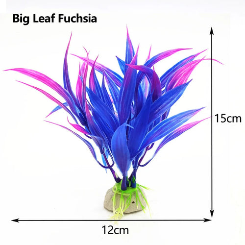 1PC Plastic Manmade Water Plant Grass Decor akvaryum dekor Green 15cm