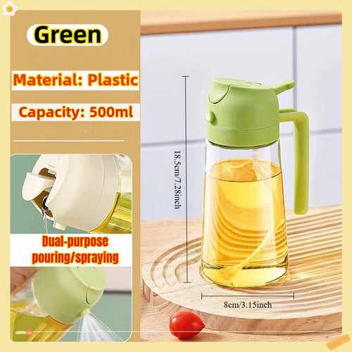 200/300/500ml Oil Spray Bottle BBQ Cooking Olive Oil Sprayer Plastic