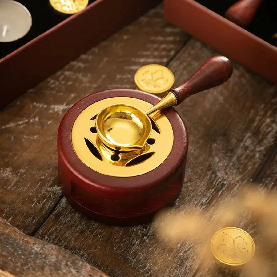1set Wax Seal Warmer,Wax Seal Kit with Wax Seal Spoon for Melting Wax