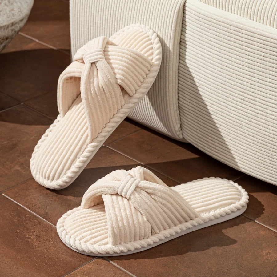 Bow Fashion Women's Slippers Indoor Bedroom Soft Sole Exquisite