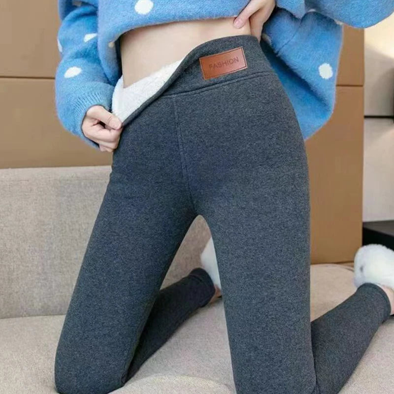 Thermal Leggings Women Winter Warm High Waist Simplicity Warm Pants