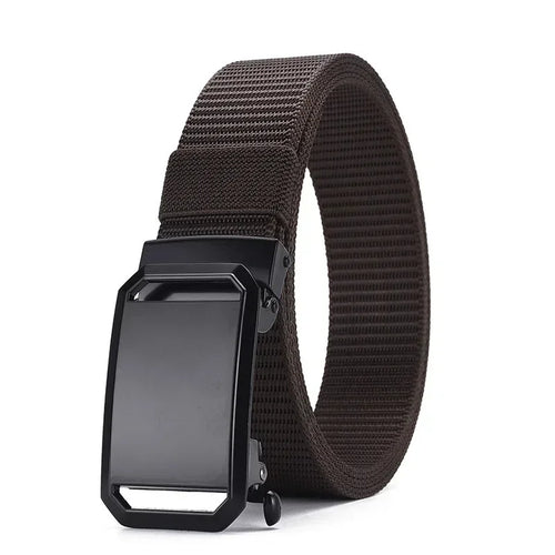 New Automatic Buckle Belt, Canvas Tactical Workwear Casual Outdoor
