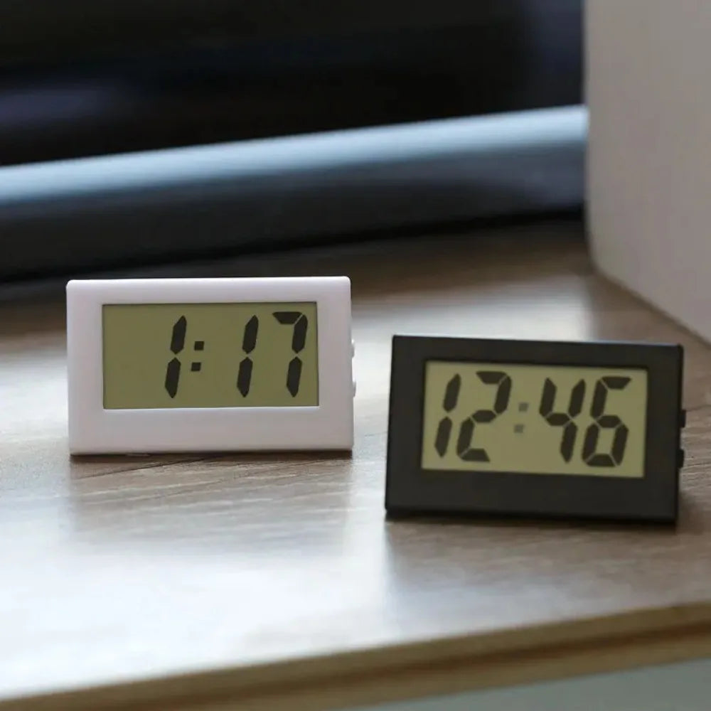 Mini LCD Digital Table Dashboard Desk Electronic Clock for Desktop