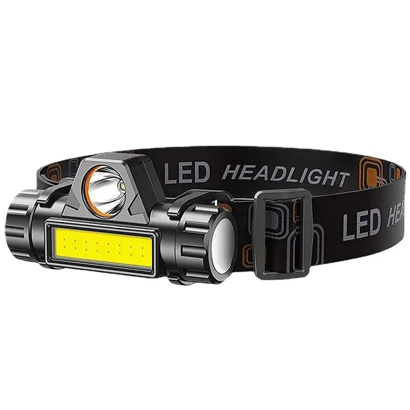 Rechargeable COB LED USB Headlamp Strong Magnetic Powerful Headlight