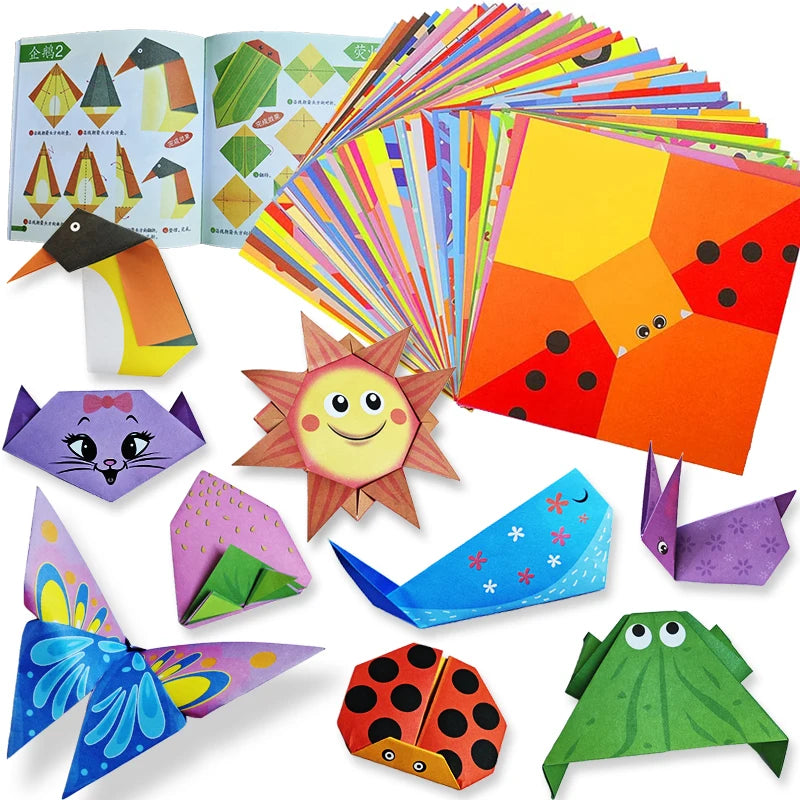 Origami Kit 30/96 Sheets Origami Paper Craft Guiding Book DIY Art