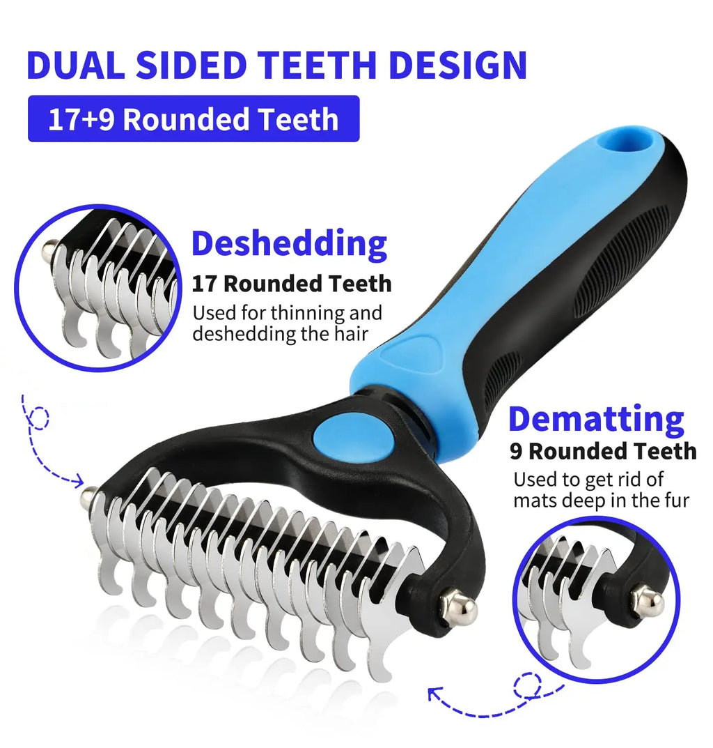 Professional Pet Deshedding Brush Dog Hair Remover Pet Fur Knot Cutter