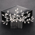 1pc bridal headdress handmade pearl crystal hair comb wedding styling