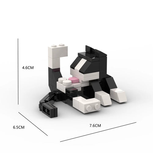 Animal Series 62Pcs MOC Bricks Cat Figires DIY Building Blocks Kids