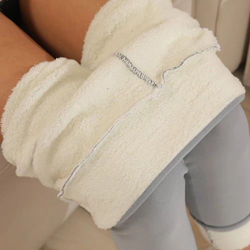 Thermal Leggings Women Winter Warm High Waist Simplicity Warm Pants