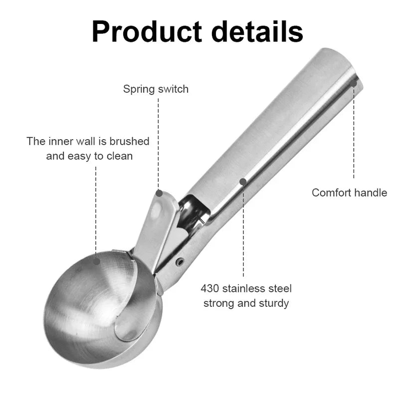 Stainless Steel Dual-purpose Ice Cream Scoop Ice Cream Scooper