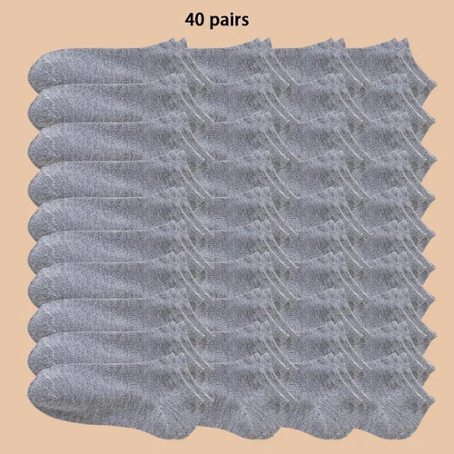 4/5/10/20/40 Pairs of Solid Color Socks, Soft and Lightweight Ankle