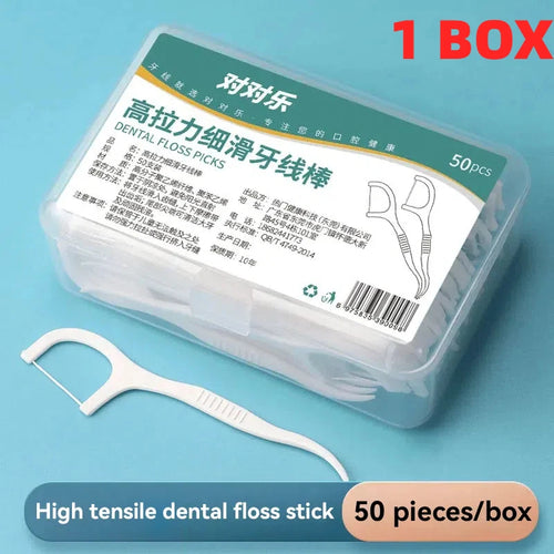 1/2/3/5/10 Box Portable Disposable Dental Floss Plastic Toothpick